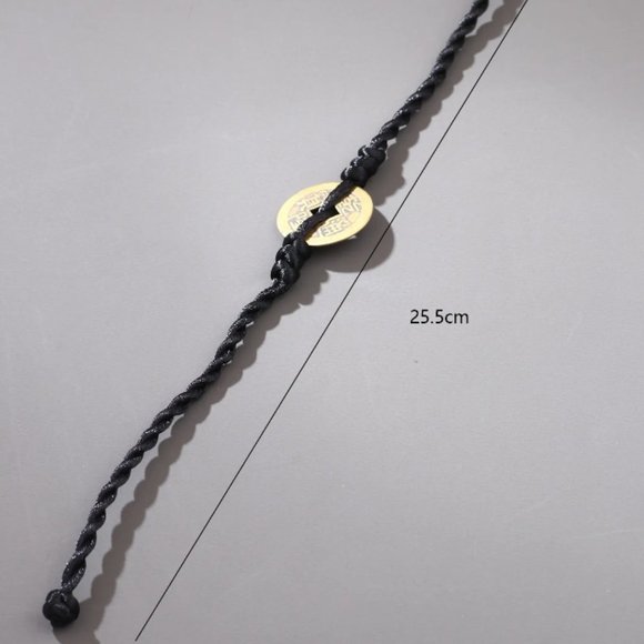Men's Lucky Good Fortune Ancient Copper Chinese Coin Braided Bracelet NEW - Picture 3 of 4